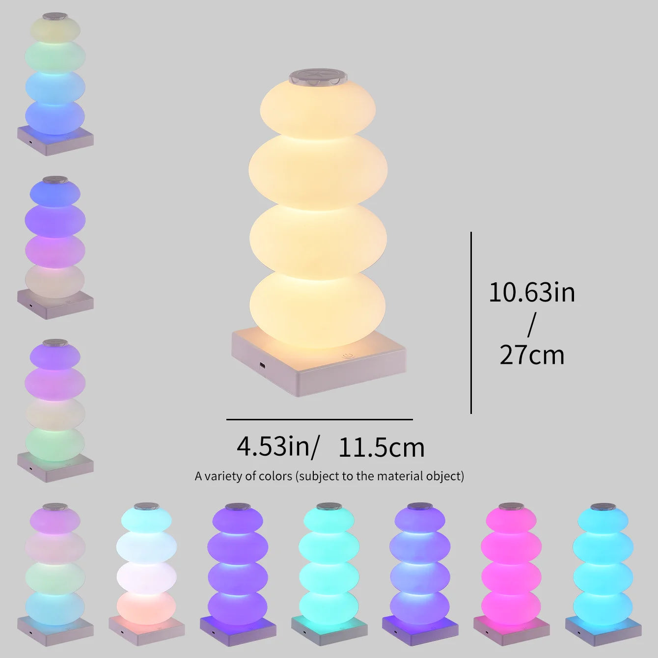 Aesthetic RGB 16-Color LED Table Lamp - Minimalist Touch Mood Light