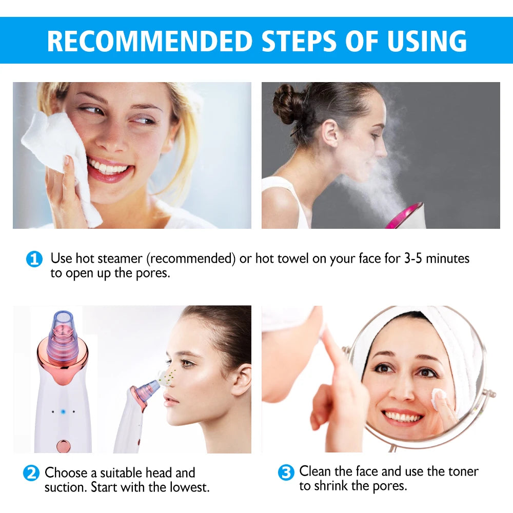 Electric Blackhead Vacuum - Professional Pore Cleaner & Acne Remover
