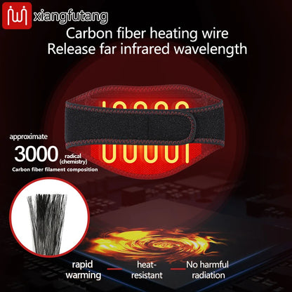 Electric Heated Neck Support - Vibration Massager & Hot Compress for Pain Relief