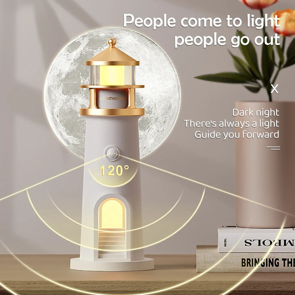 3-in-1 Moon Ambient Lamp - Wireless Bluetooth Music & Smart Sensor Light