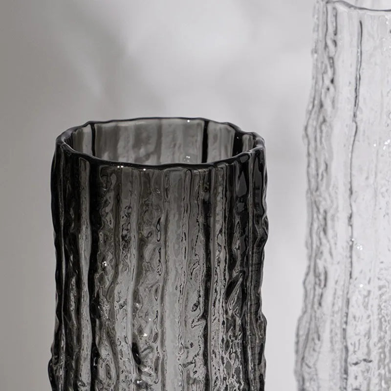 Transparent Crystal Glacier Vase for Flowers & Modern Home Decor