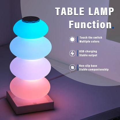 Aesthetic RGB 16-Color LED Table Lamp - Minimalist Touch Mood Light