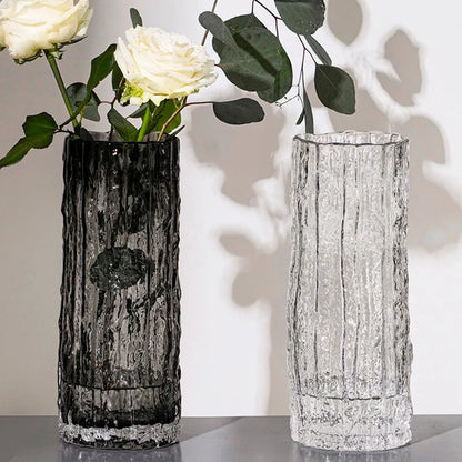Transparent Crystal Glacier Vase for Flowers & Modern Home Decor