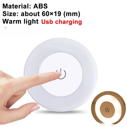 Magnetic LED Touch Night Light - Portable Rechargeable Wall Lamp