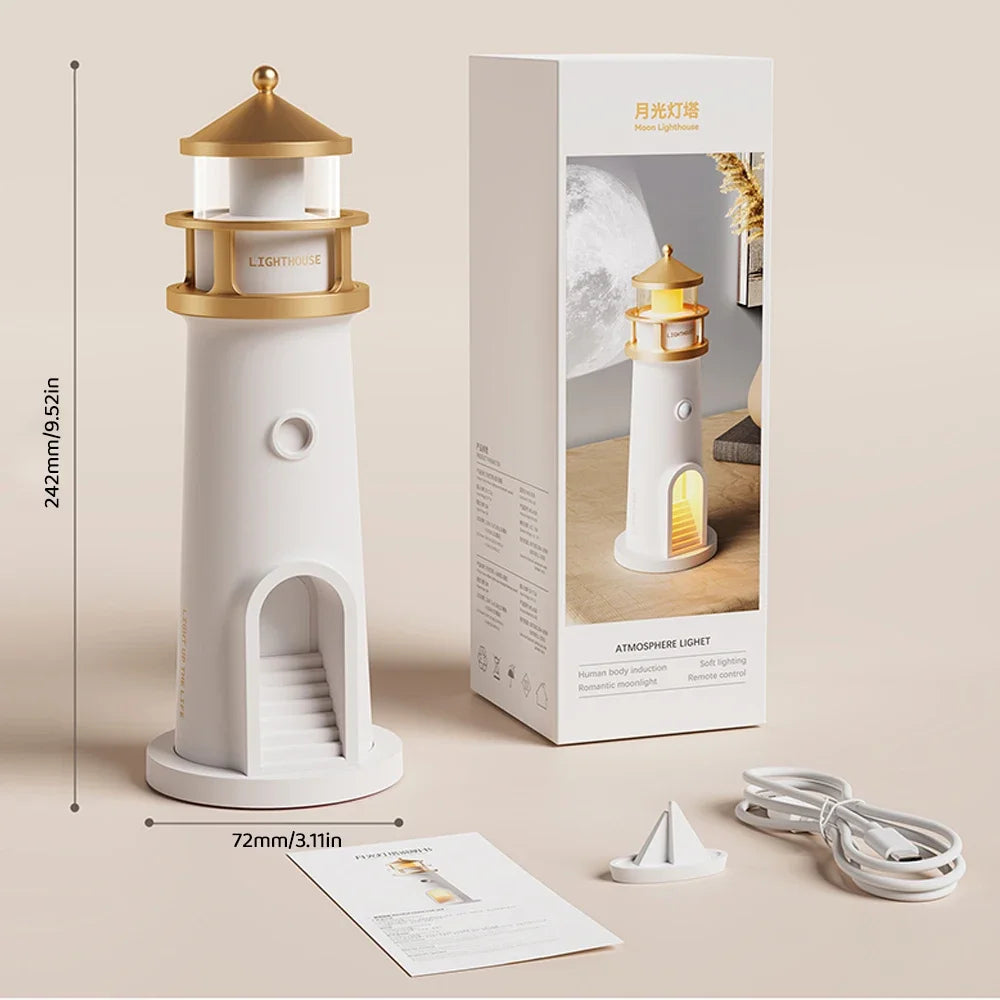 3-in-1 Moon Ambient Lamp - Wireless Bluetooth Music & Smart Sensor Light