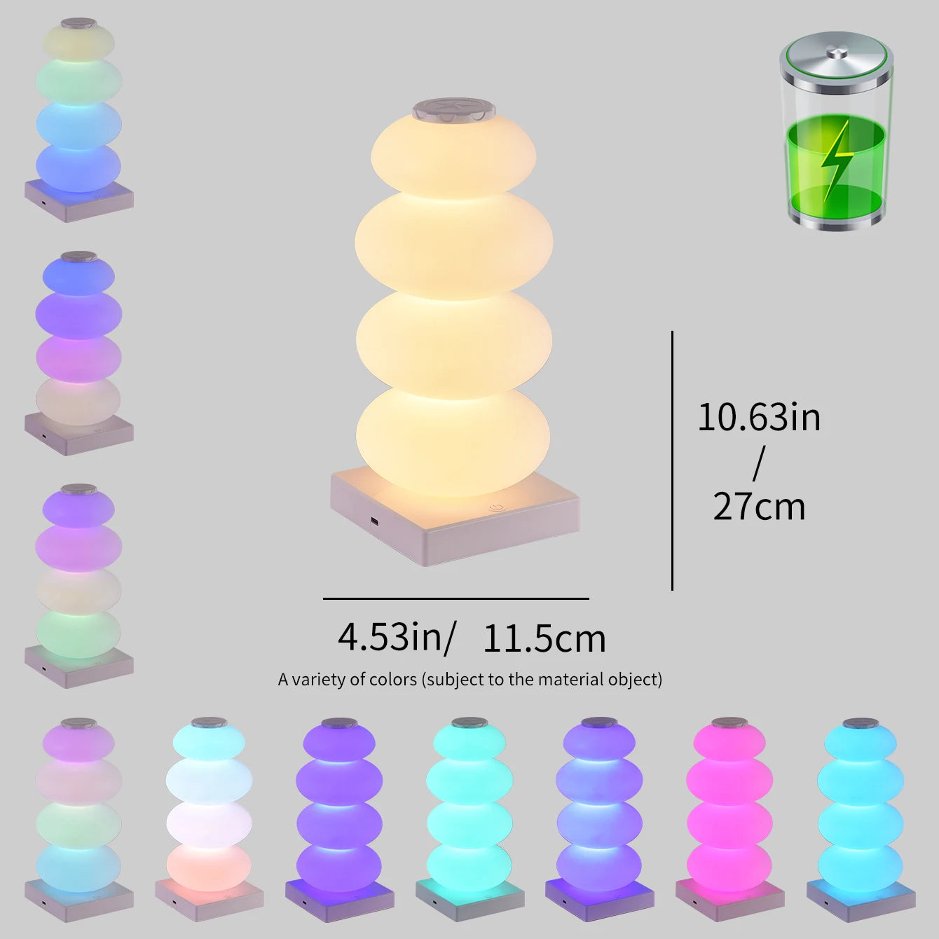 Aesthetic RGB 16-Color LED Table Lamp - Minimalist Touch Mood Light