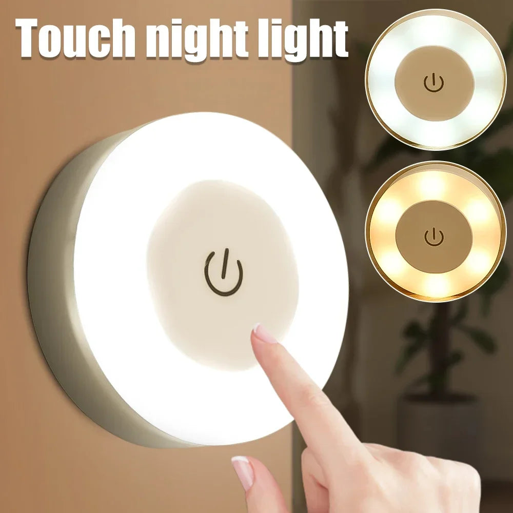 Magnetic LED Touch Night Light - Portable Rechargeable Wall Lamp