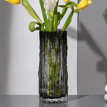 Transparent Crystal Glacier Vase for Flowers & Modern Home Decor