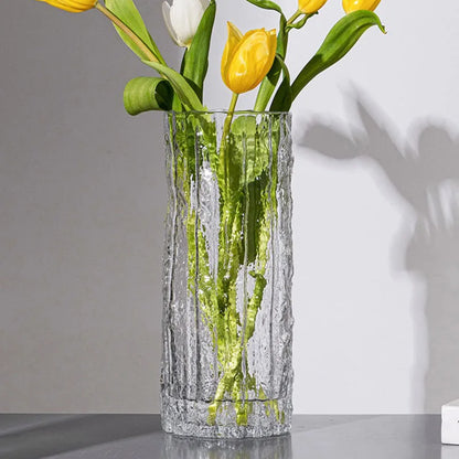 Transparent Crystal Glacier Vase for Flowers & Modern Home Decor