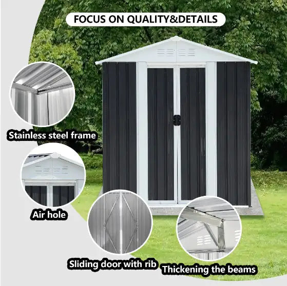 5x3ft Metal Garden Storage Shed | First Pickers
